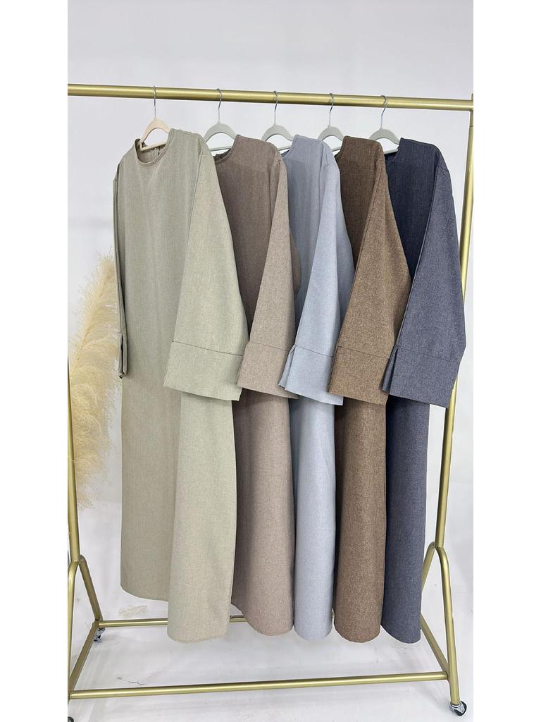 2024 Elegant Plus Size Loose Fit Muslim Dress for Middle East & Turkey