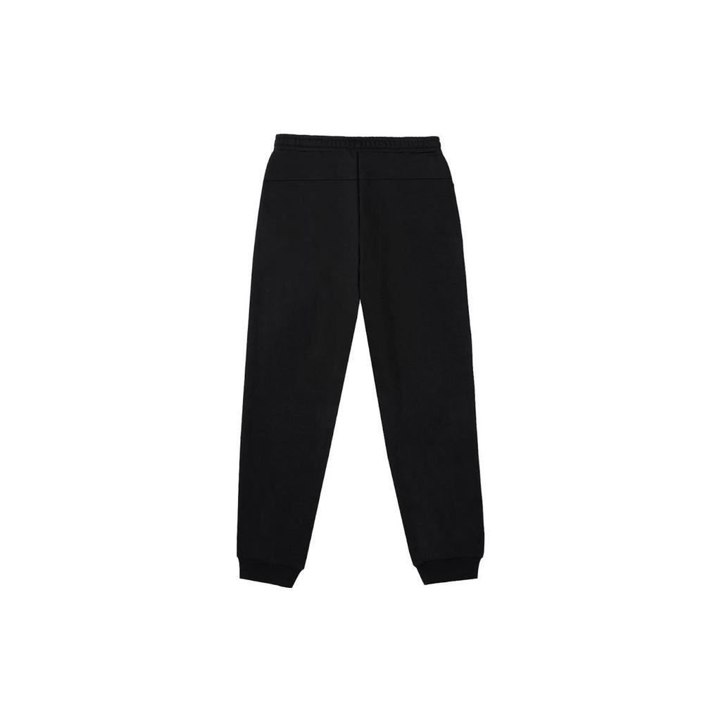 Li Ning Logo Embroidered Loose Training Running Jogger Knit Pants Men Bottoms Black AKLT995-1