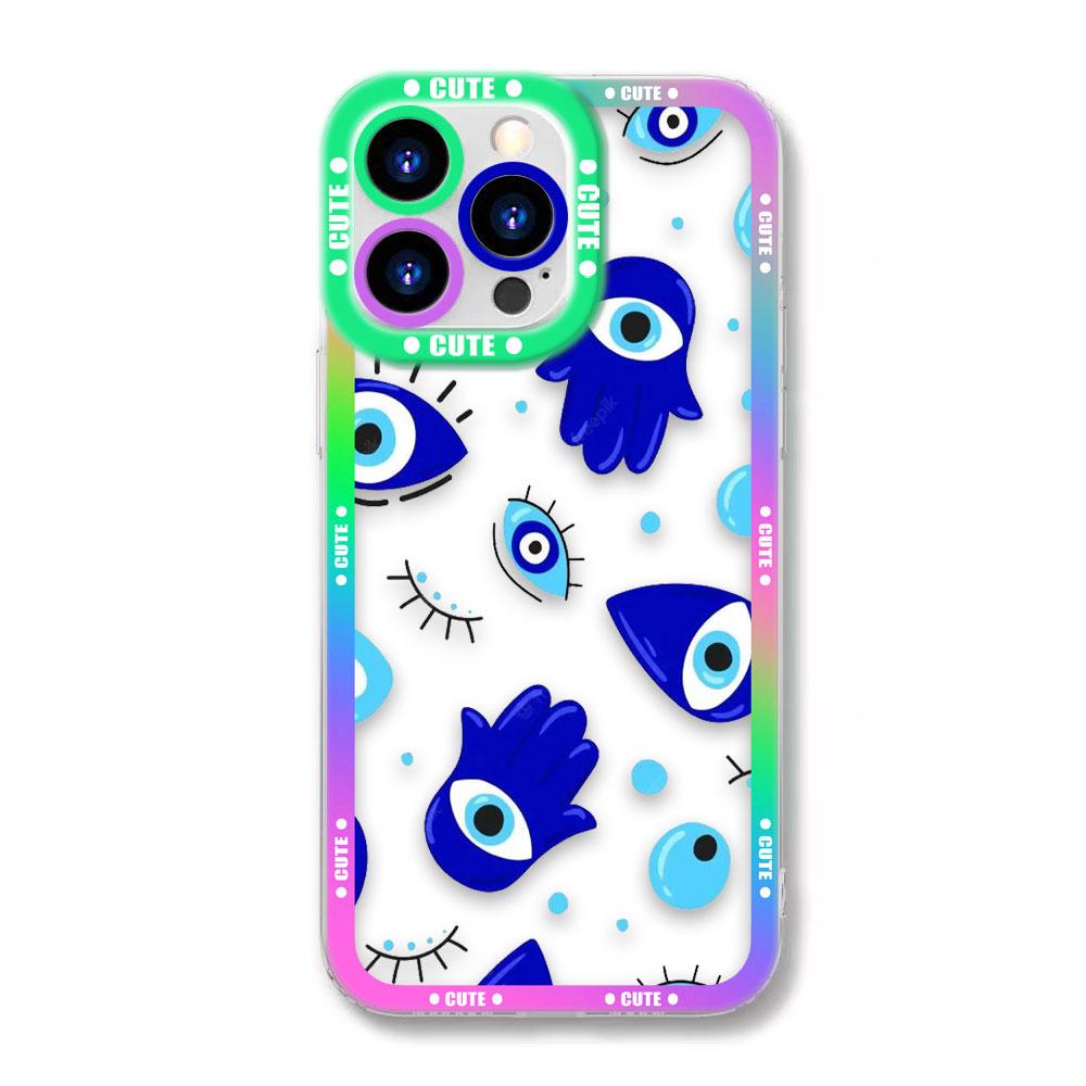 Glücksaugen Blaues Auge Klare Handyhülle Für VIVO S1 V20 V21 V21E V23 V23E V25 V27 V27E V29E V30E V30 V40 V50 V60 Hülle Capa Cover