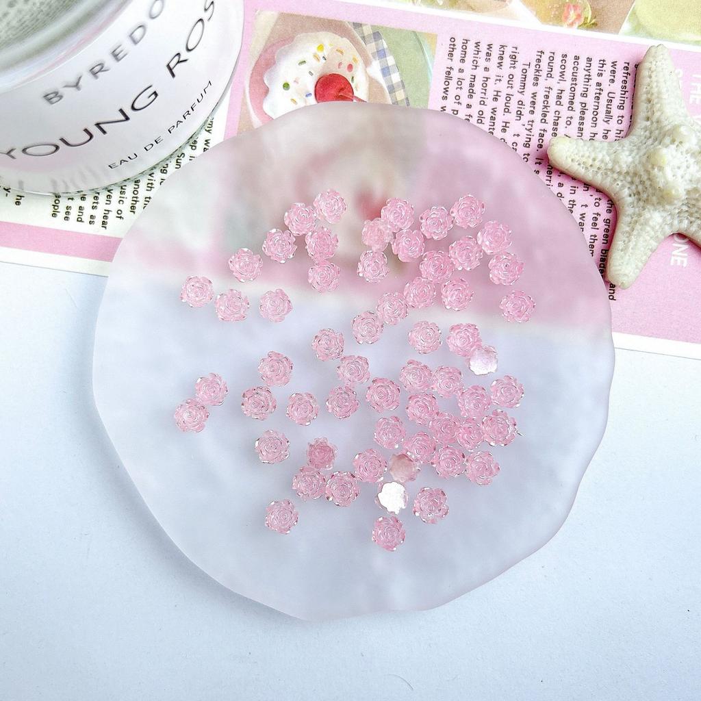 Pink Resin Cartoon Bowknot Heart Bow Tie Little Bunny Nail Art Accessories DIY Nail Hairpin Accessories Wholesale