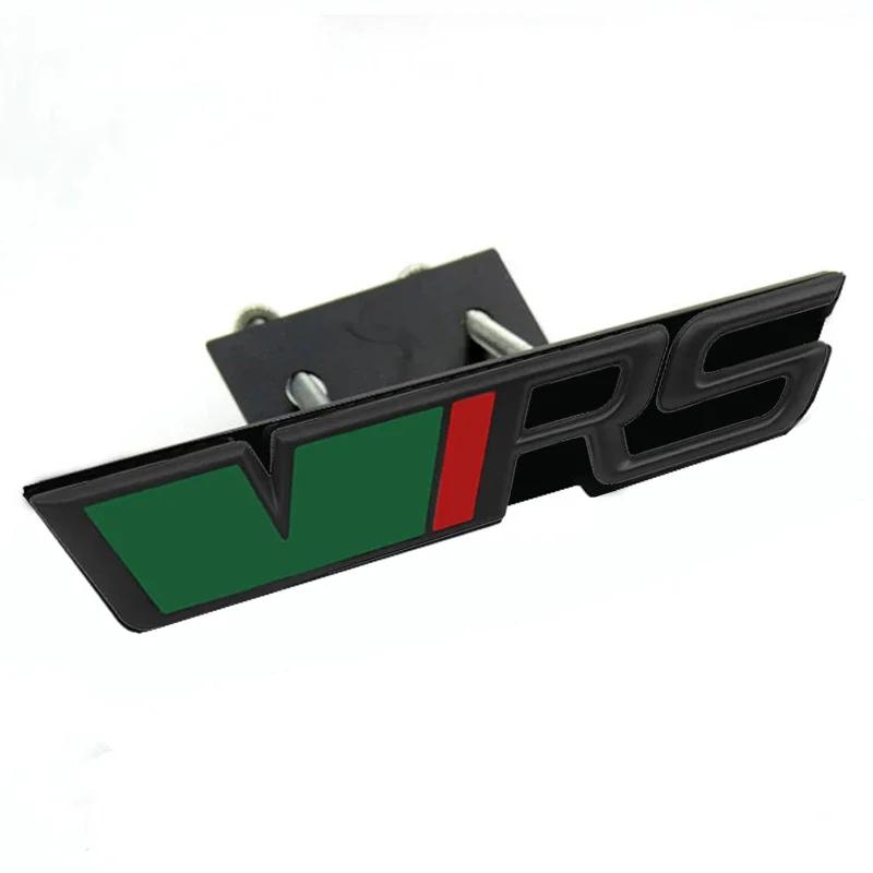 VRS Logo Car Front Grille Emblem Metal Badge Decoration for Octavia Rs Fabia Rapid Superb Kodiaq Yeti Citigo Vision Kodiak
