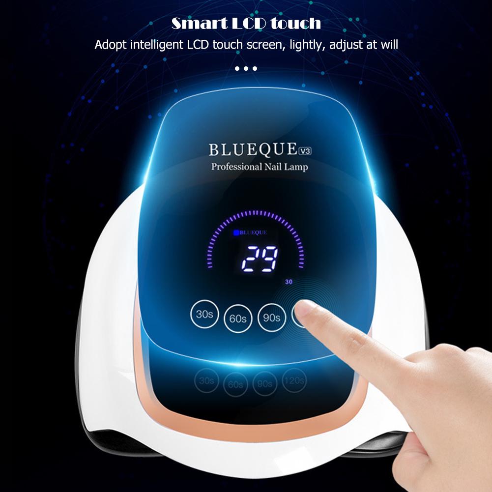 168W UV LED Nail Lamp LCD Display Touch Screen Manicure Gel Nail Dryer