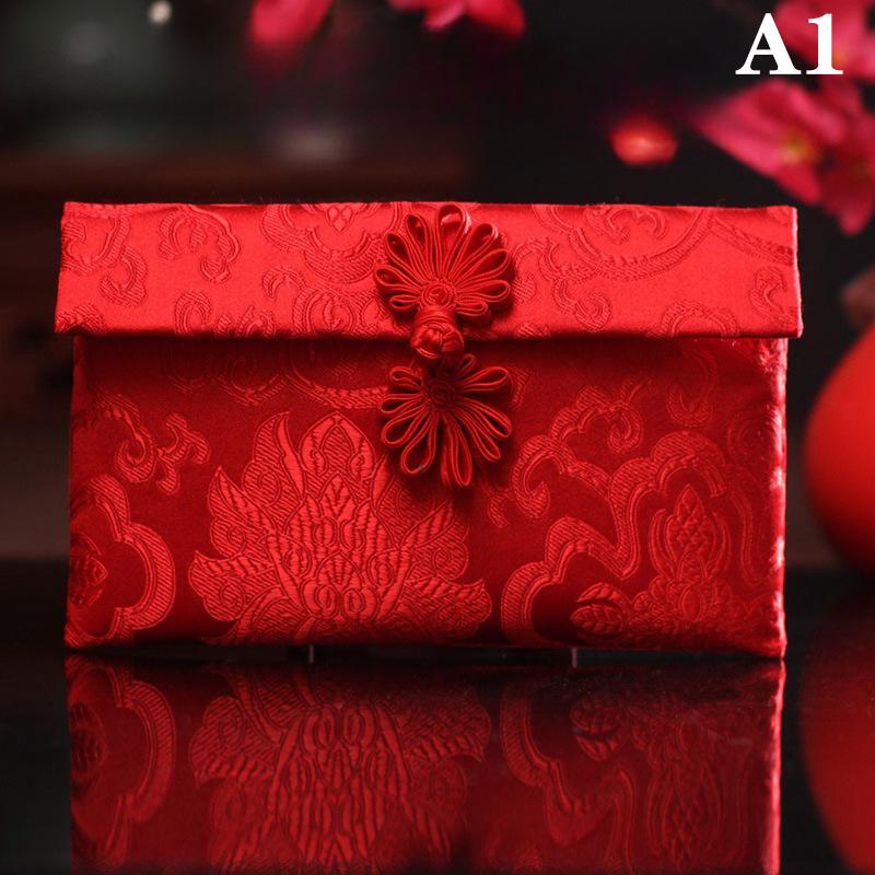 Chiński węzeł Czerwona koperta Torba prezentowa Rok Czerwone pakiety Tradycyjne wesele Szczęśliwe kieszonkowe torby z frędzlami na ślub Wiosenne święto