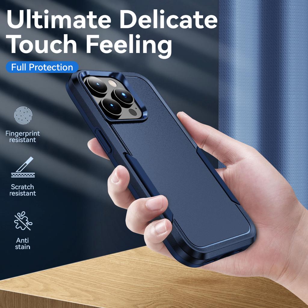 For iPhone 15 Pro PC+TPU Shockproof Phone Case Anti-drop Back Protector Cover
