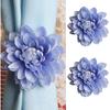 2pcs Flower Curtain Buckles, Decorative Contemporary Style Curtain Ties with Large Flower Designs, Adjustable Length Curtain Ties for Indoor and