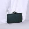 Small Square Evening Bag With Velvet Fabric And Cording Lining For Cocktail Parties