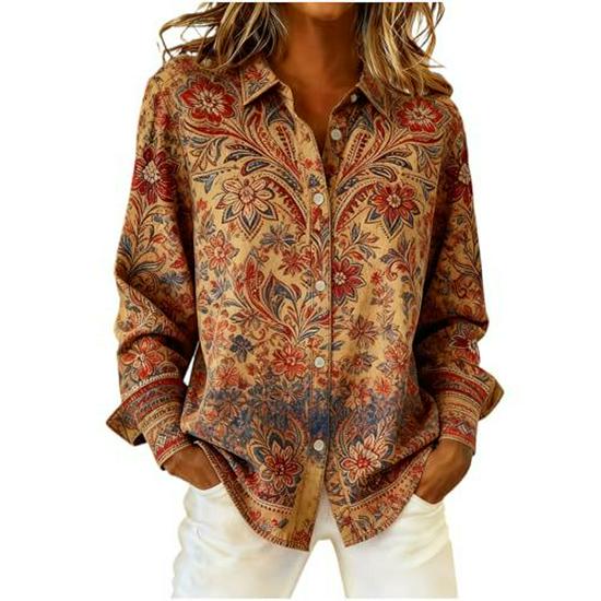 2025 Summer Women's Unique Plaid Print Long-Sleeved Shirt