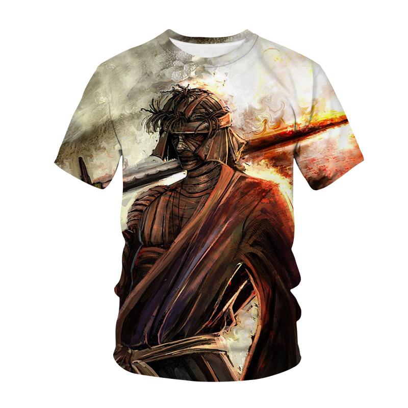 New Rurouni Kenshin T-Shirt Anime 3D Print Streetwear Japanese Samurai Fashion Oversized T Shirt Men Women Harajuku Tops Clothes