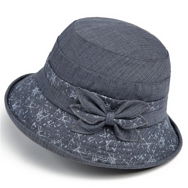 Hat female spring and autumn sun protection breathable basin hat bucket hat short brim thin cloth hat