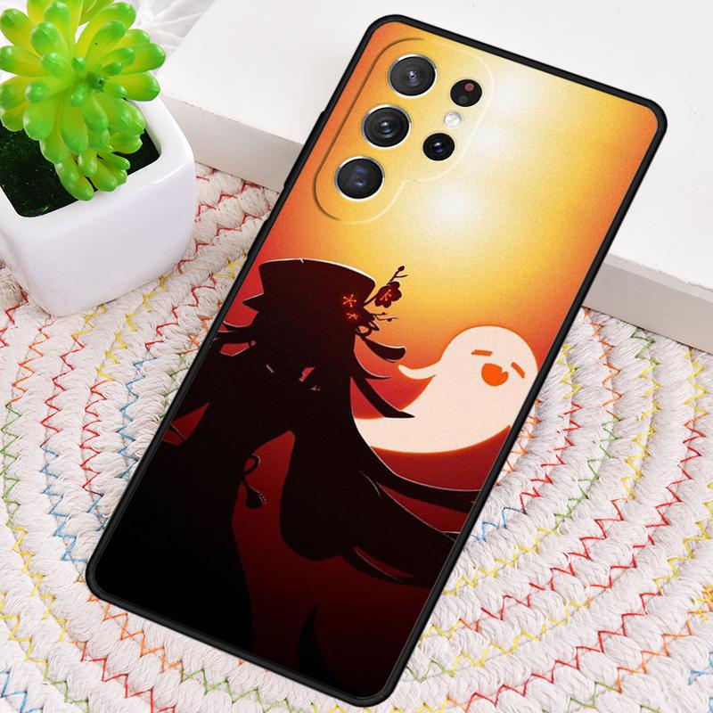 Genshin Impact Hu Tao Ghost Silicone Phone Case For Samsung Galaxy note 10 pro S26 S25 S24 S23 S22 S21 Plus S25Ultra Capa Cover