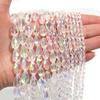 1 Strand AB Colored Crystal Faceted Beads Droplet Shaped Loose Spacer Glass Beads For DIY Fashion Bracelet Necklace Accessories