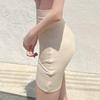 Korean Dongdaemun Elegant High-waisted Pleated Irregular Skirt for Women