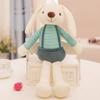40cm Candy Color Long-eared Rabbit Plush Toy Dressed Small White Rabbit Can Be Hung on The Wall To Sleep To Soothe Birthday Gift