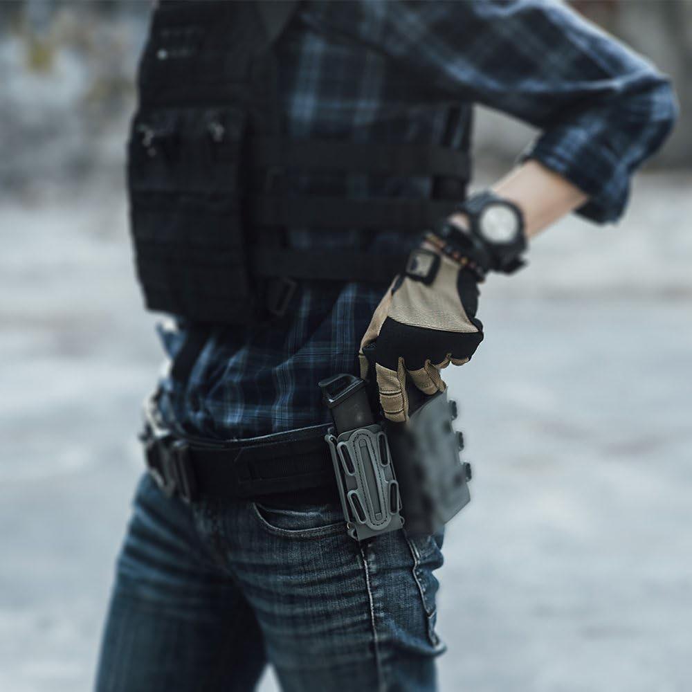 Tactical 9mm Single Magazine Pouch with Molle Clip Quick Release for  Holder Soft Shell Holster  Hunting Gear