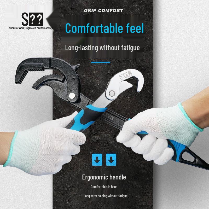 Universal Multi-functional Adjustable Pipe Wrench with Large and Small Jaw Openings