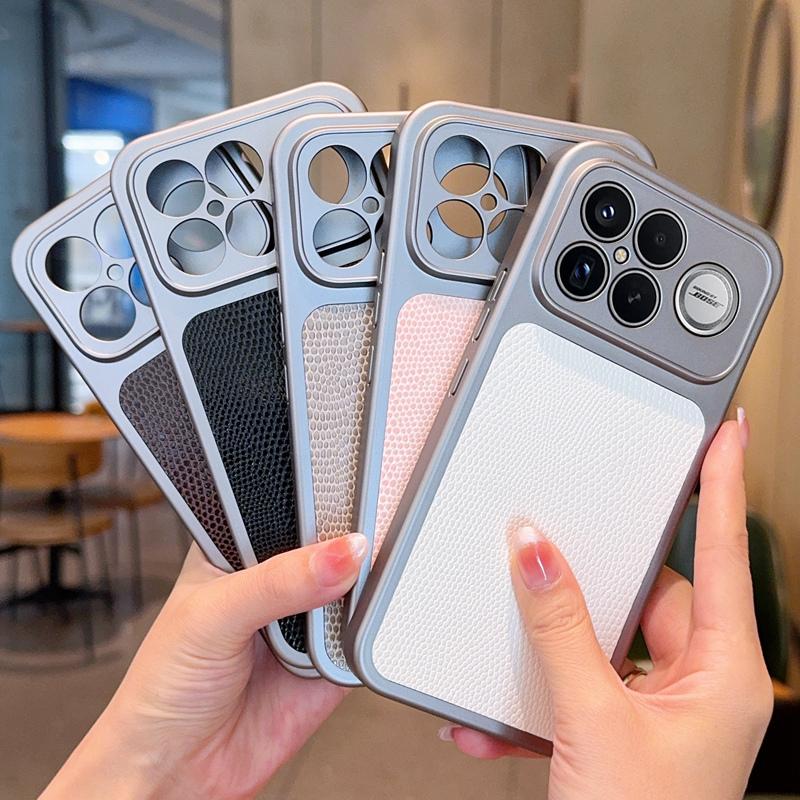 Exklusivt Lyxigt Läder Telefonfodral för Xiaomi POCO F8Pro F8 Ultra Aluminiumlegeringsram Anti-fall Heltäckande Skydd för Kameralins