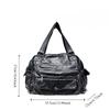 Ladies Y2K Spice Girl Washed Shoulder Bag Large Capacity Wasteland Front Pocket Tote Bag