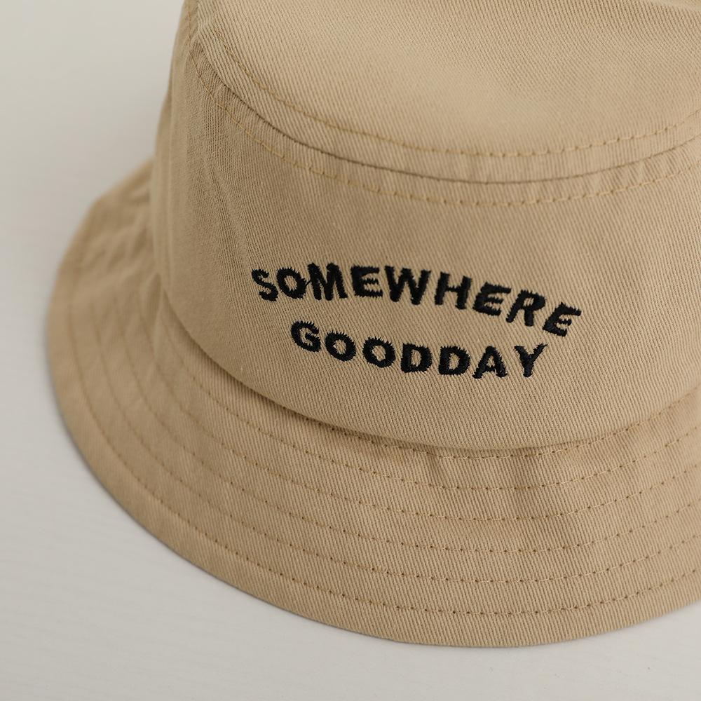 New Children Bucket Hats For Boys Girls Spring Autumn Thin Cap Letter Panama Sunhat Outdoor Hiking Fishing Hat Fisherman Caps