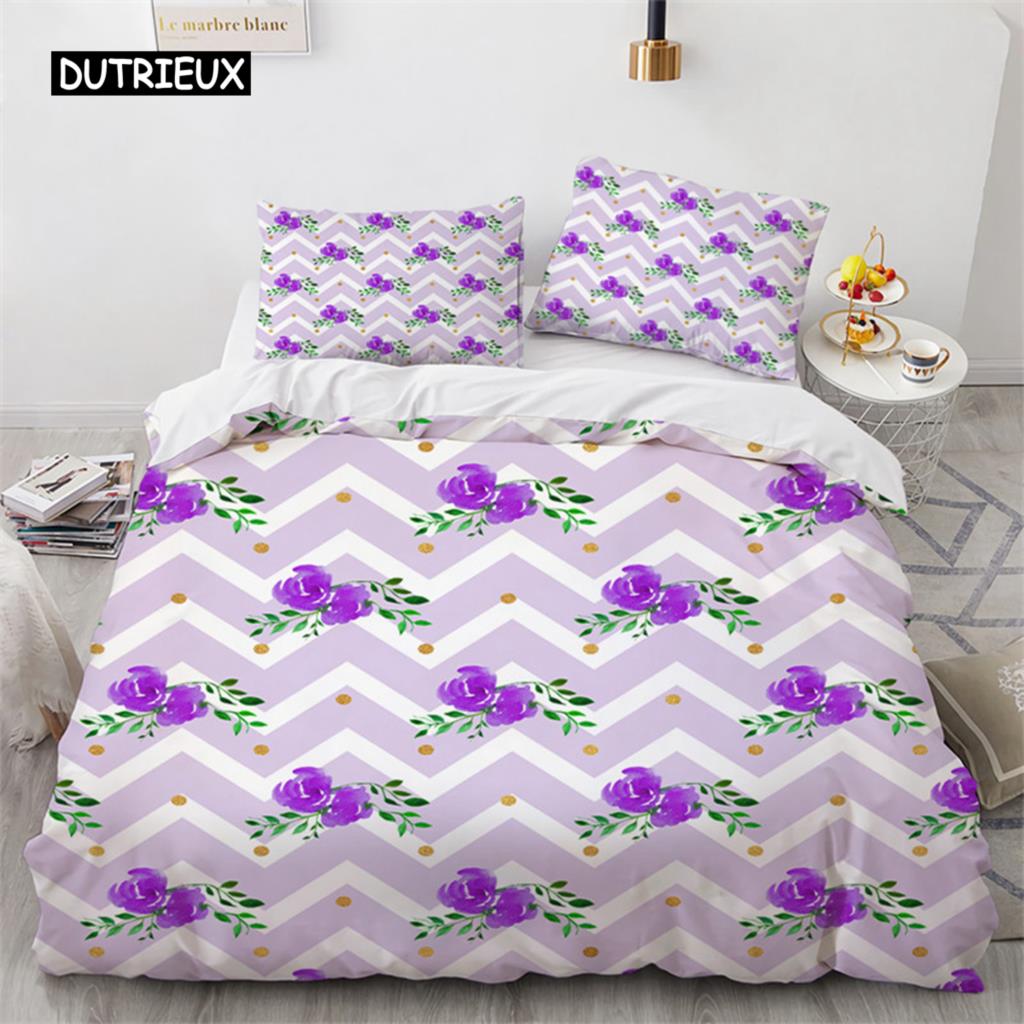 

Cactus Plant Floral Quilt Cover King Dimension Premium Microfiber Pastoral Blossom Flower on Wave Background Bed Ensemble Comforter Cover Bedroom EU single(135x200cm)