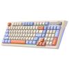 Dual Modes Mechanical Keyboard Dual Bluetooth 2.4G Gaming Wireless Keyboard RGB Glows Adjustable Volume Knob Keyboard For PC Laptop Tablet