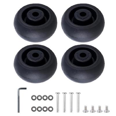 4 Stück 40x18mm Schwarze Kofferrollen Gepäckrollen Lenkrollen Rollen Reparatursets Einfach zu installieren für den Austausch von Gepäckstücken