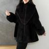 2024 Women's Real Mink and Fox Fur Winter Coat: Simple and Fashionable High-End Design