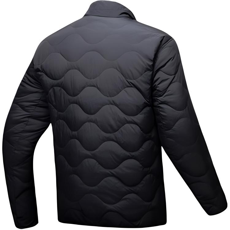 Anta Outdoor Series Sports Casual Simple Solid Color Stand Collar Zipper Warm Down Jacket Men Jackets Basic-Black 152446908-1