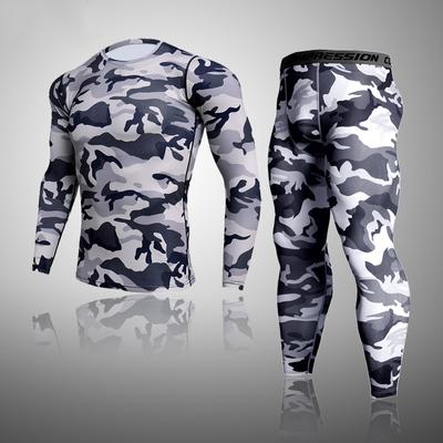 Men's Sportwear Sports Suits Camouflage Clothes Long Johns Set Compression Quick Dry Tights