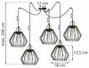 Hanging Lamp, Ceiling Chandelier, Wire Shade, Led