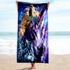 1PC Custom Name "Galactic Horse Wolf" Beach Towel Highly Absorbent And Sand-Resistant Towel for Swimming, Pool, Yoga, And Travel Lightweight