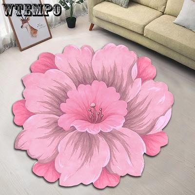 Irregular Flowers Living Room Carpet Bedroom Chinese Bedside Carpet Cloak Room Tea Table Mat Foot Mat