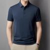 Summer New T-shirt Men's Business Casual Polo Shirt Short Sleeve Solid Color Polo Collar Versatile Young and Middle-Aged Temperament Top