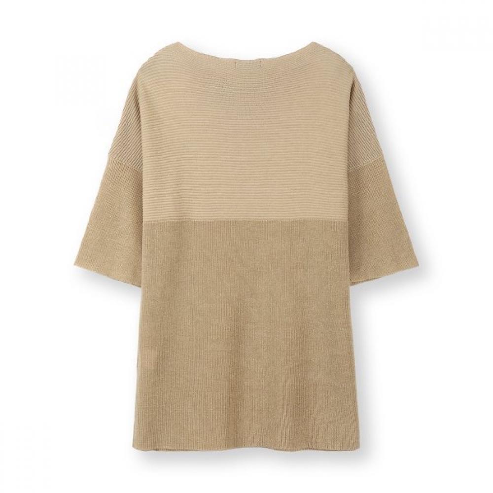 FURINA SofT CoTTon Blend TexTure Division ShorT Sleeve T shirT