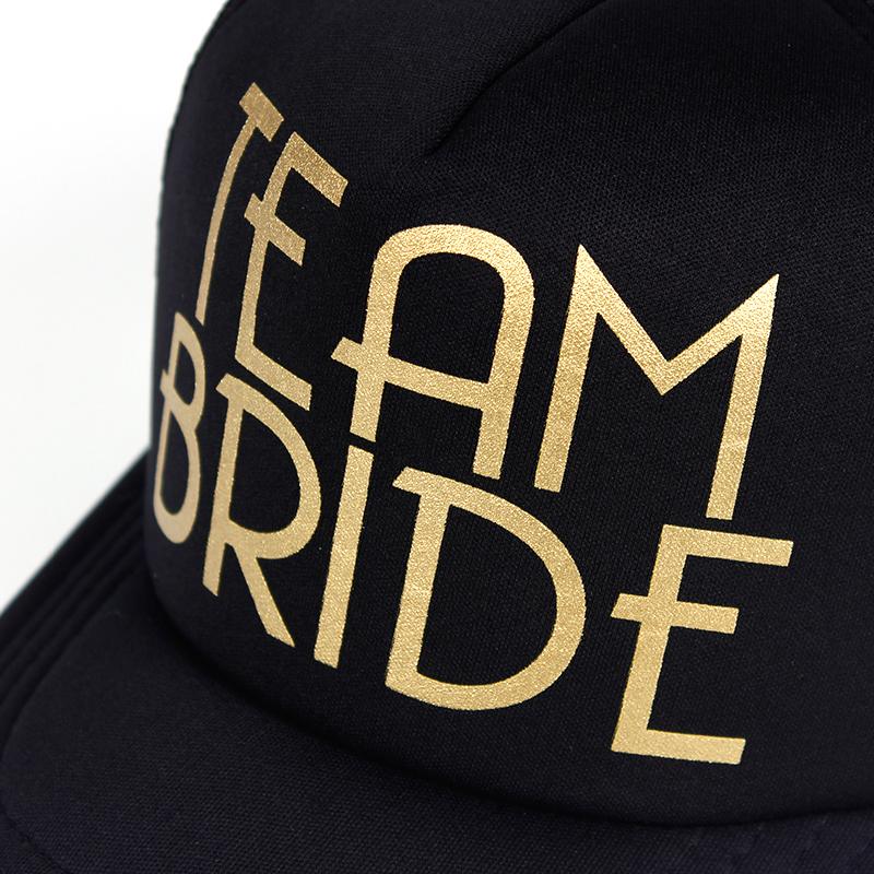 Najpopularniejszy zespół Bride Czapka baseballowa Czapka z siateczki BRIDE Złoty nadruk Kobieta Impreza Święta Gotowa do ślubu Czapki ślubne Snapback
