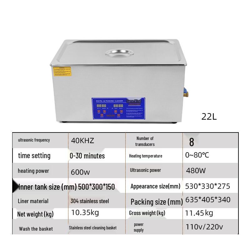 Compact Ultrasonic Cleaner for Industrial Parts & Dental Labs