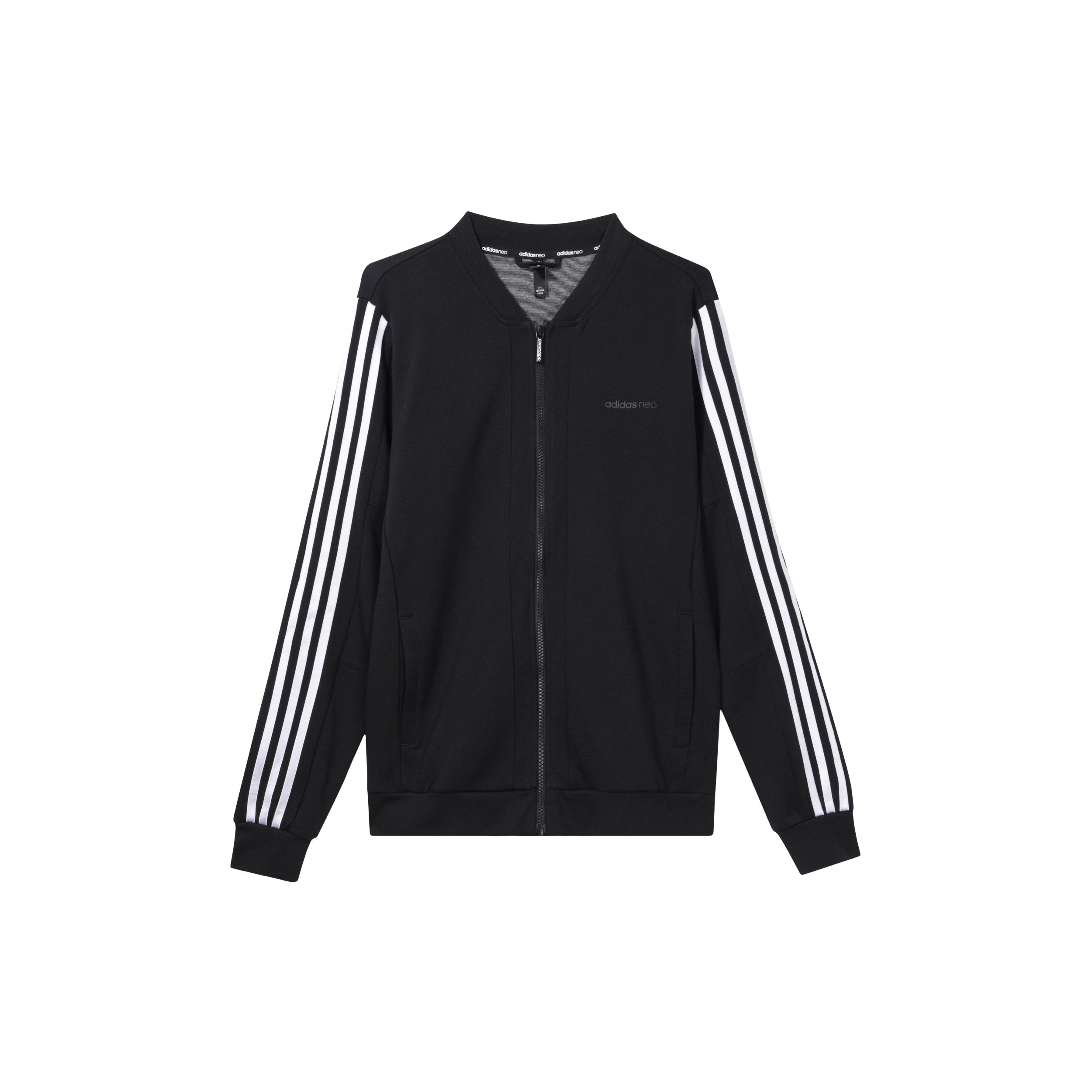 

Adidas Neo Striped Casual Zip-Up Long Sleeve Jacket Men Jackets Black CV9045 L