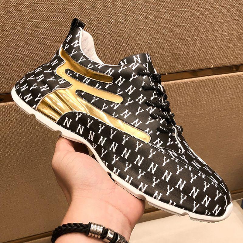 Brand Men Sneakers Fashion Print Casual Shoes Men Breathable Lace Up Running Shoes Luxury High Quality Men Sport Shoes 2024 New