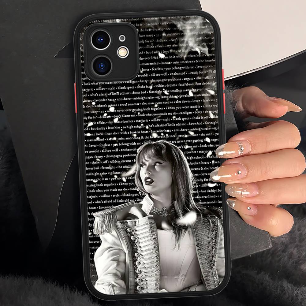 

T-Taylor-TTPD S-SwiftS Matte Clear TPU Phone Cases For IPhone 16 15 14 13 12 11 Pro Max X XS Max Cover iphone 12 pro