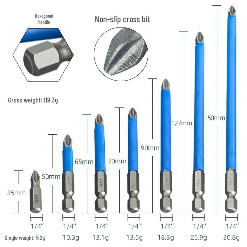 Magnetic Phillips Head Electric Screwdriver Bit