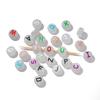 30pcs 6*10mm Mixed Acrylic Letter Beads Round Spacer Loose Beads for DIY Necklace Bracelet Earring Jewelry Making Accessories