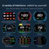 Auto HUD Digitaluhr KMH RPM Kilometerzähler OBD GPS Head Up Display 4,3 Zoll Tachometer P17 Multifunktionaler Überdrehzahlalarm