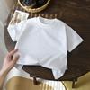 Children's Short Sleeve White Red Black T-shirt Girls' Summer Baby Clothes Kids Boys' Tops