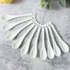 5PCS Porcelain Spoons Mini Kitchen Ceramic Tea Coffee Sugar Dessert Spoon New Pure White Flatware