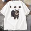 Spinning Cat Meme Oiiai Unisex Tshirt Summer Short Sleeve Tee Cotton Graphic Top Casual T Shirts Round Collar ShortSleeve Tshirt