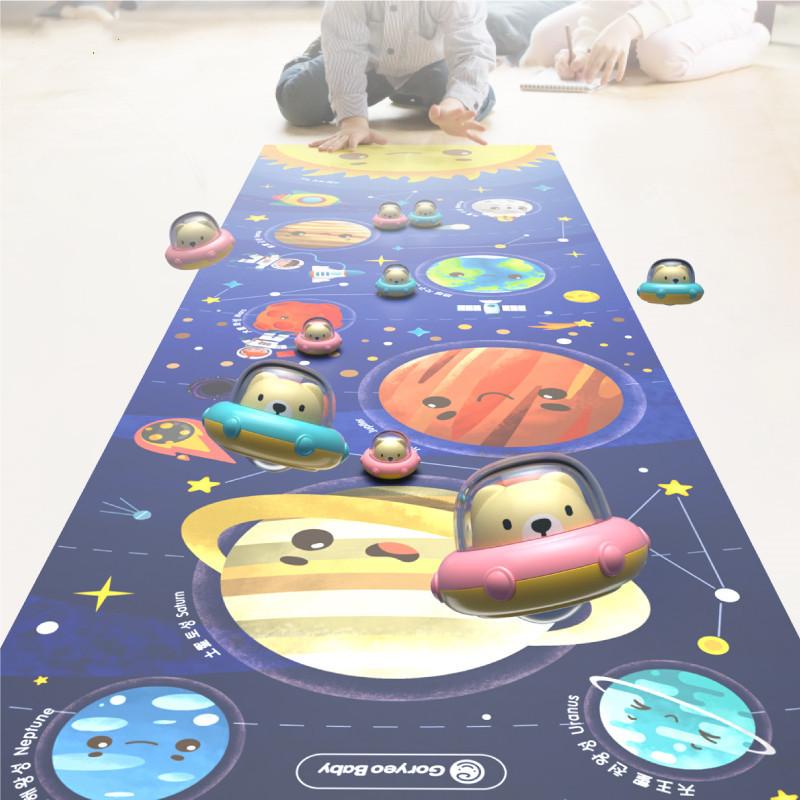 Brinquedo de Pista de Hóquei no Gelo Espacial Para Crianças Com Construção de Plástico e Atividades de Brincadeira em Família