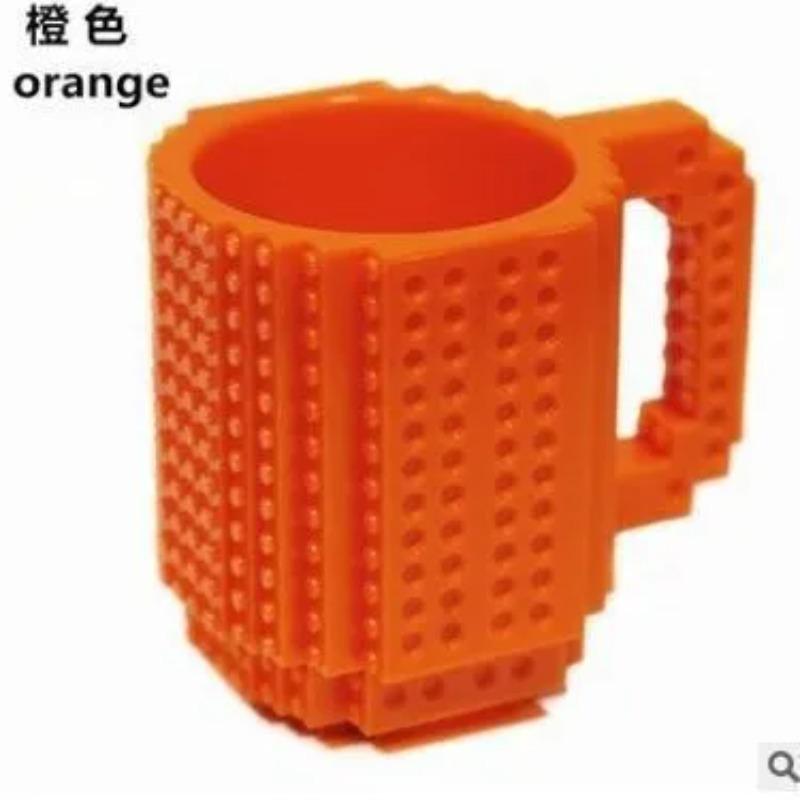 1PC Personalized Creative Building Block Assembly Cup Children's Educational Water Cup Drop-resistant Mug gift