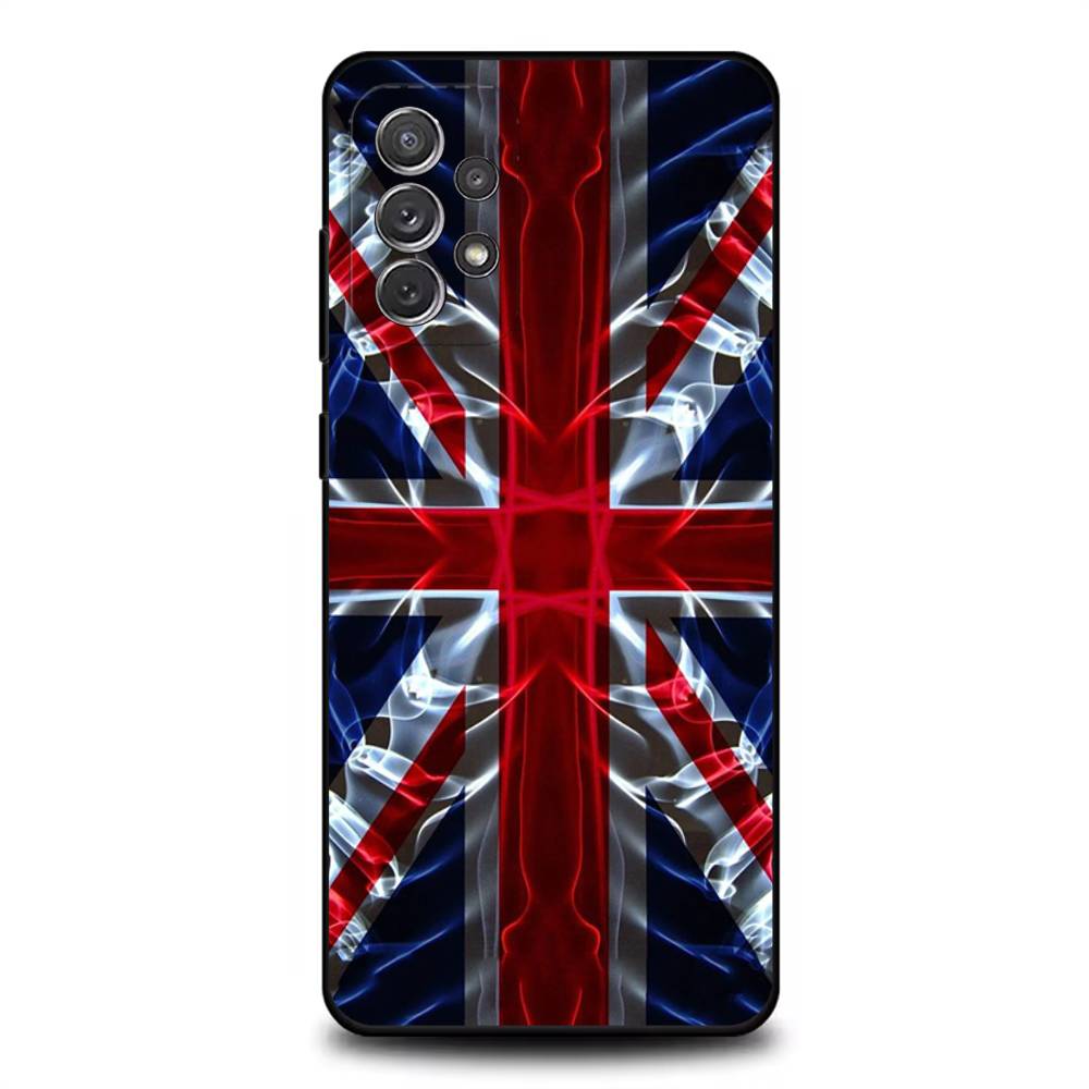 

Крутой чехол для телефона с флагом Великобритании для Samsung S 26,25,24,23,22,30,21,10,9,Ultra,Plus,Lite,FE,4,5G Черный Мягкий чехол SamsungS24plus