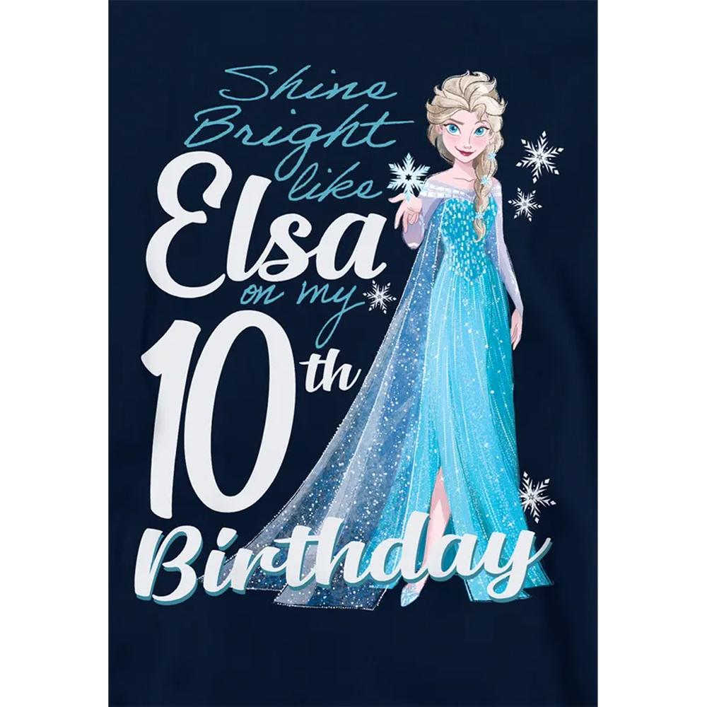 Frozen Childrens/Kids Bright Like Elsa 10th Birthday Pullover Hoodie