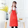 Oil-proof Chef Apron Waterproof Cleaning Bib Stripe Design Adjustable Polyester Cotten with Tool Pockets Wear-resistant for Men Women Oil Stain