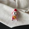Mushroom Umbrella Wool Felt Animal Pendant Mountain Climbing Bear Fairy Tale Style Keychain  Couple